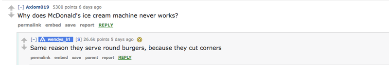 Illustration for article titled Wendy's did a Reddit AMA, trashes McDonald's some more